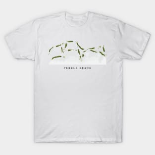 Pebble Beach Golf Map T-Shirt